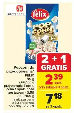 Carrefour Market Pop corn solony Felix pop corn oferta