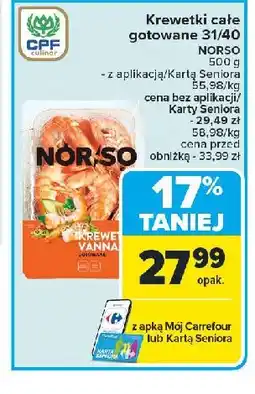 Carrefour Market Krewetki gotowane vannamei Norso oferta