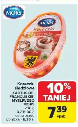 Carrefour Market Koreczki śledziowe myśliwego Mors ryby oferta