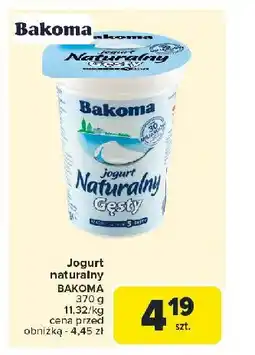 Carrefour Market Jogurt naturalny łagodny smak Bakoma naturalny oferta