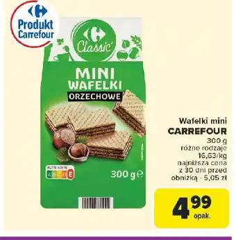 Carrefour Market Mini wafelki orzechowe Carrefour classic oferta