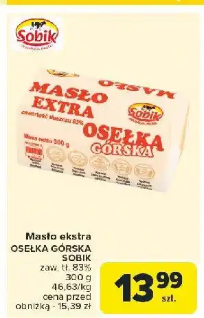 Carrefour Masło osełka górska Sobik oferta