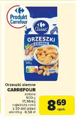 Carrefour Market Orzeszki ziemne solone Carrefour classic oferta