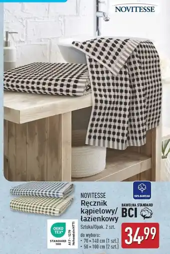 ALDI Ręczniki łazienkowe 50 x 100 cm Novitesse oferta