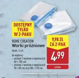 ALDI Worki do pakowania próżniowego 70 x 80 cm + 110 Home Creation oferta