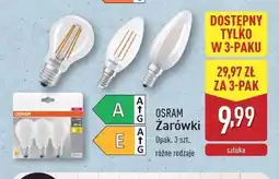 ALDI Żarówka led e27 10.5w Osram oferta