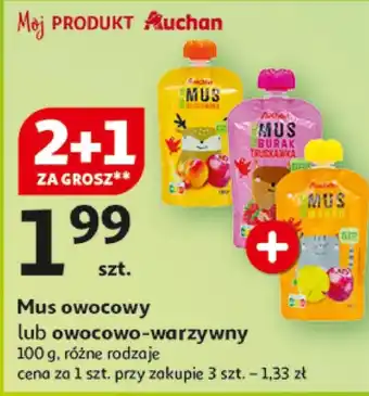 Auchan Mus owocowy MU! oferta