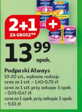 Auchan Podpaski Always oferta