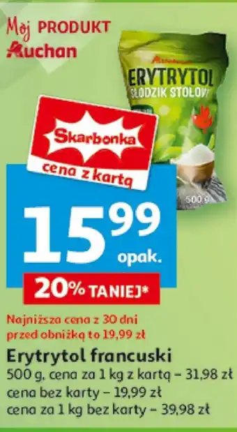 Auchan Erytrytol Auchan oferta