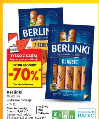 Intermarche Parówki jalapeno Morliny Berlinki oferta