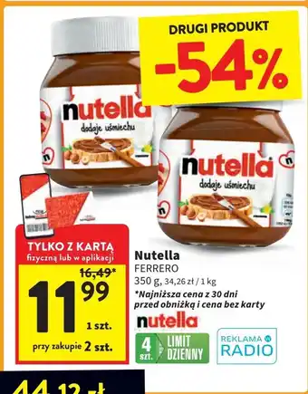 Intermarche Krem czekoladowo-orzechowy Nutella oferta