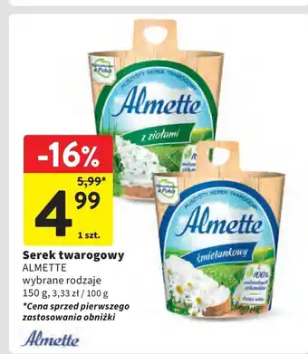 Intermarche Serek śmietankowy Hochland Almette oferta