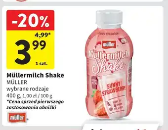 Intermarche Napój mleczny sunny strawberry Mullermilch Shake oferta