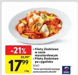 Intermarche Filety śledziowe po cygańsku Seko oferta