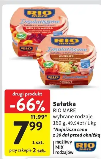 Intermarche Sałatka z tuńczyka kuskusem i warzywami Rio Mare Insalatissime oferta