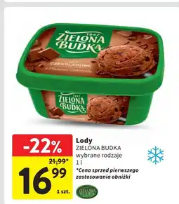 Intermarche Lody czekoladowe z płatkami czekolady Zielona Budka oferta