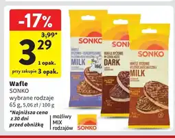 Intermarche Wafle ryżowo-kukurydziane w czekoladzie mlecznej Sonko oferta