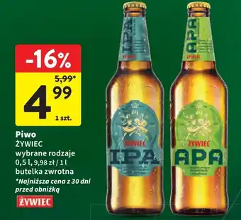 Intermarche Piwo Żywiec Apa oferta