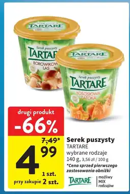 Intermarche Serek twarogowy borowikowy las Tartare oferta