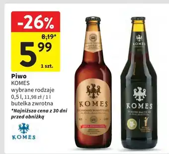 Intermarche Piwo Komes Poczwórny Bursztynowy oferta