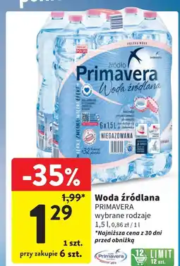 Intermarche Woda niegazowana Primavera oferta