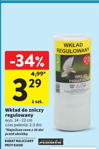 Intermarche Wkład regulowany a9 Płomyk oferta