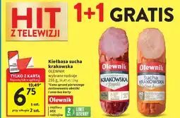 Intermarche Kiełbasa krakowska sucha z fileta kurczaka Olewnik oferta