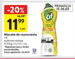 Intermarche Mleczko do czyszczenia z mikrokryształkami lemon Cif Cream oferta