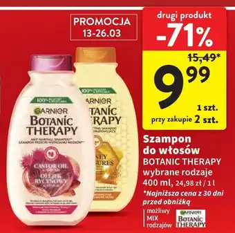 Intermarche Szampon do włosów miód & propolis Garnier Botanic Therapy oferta