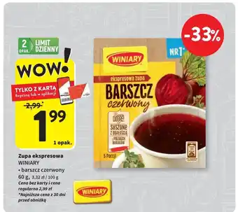 Intermarche Barszcz czerwony Winiary Ekspresowa Zupa oferta