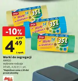 Intermarche Worki na śmieci do segregacji 35 l żółte Amigo oferta