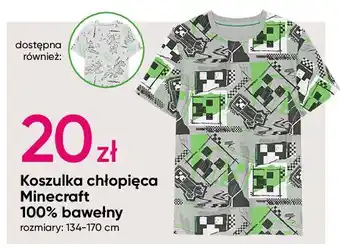 Pepco Koszulka chłopięca minecraft 134-170 cm oferta