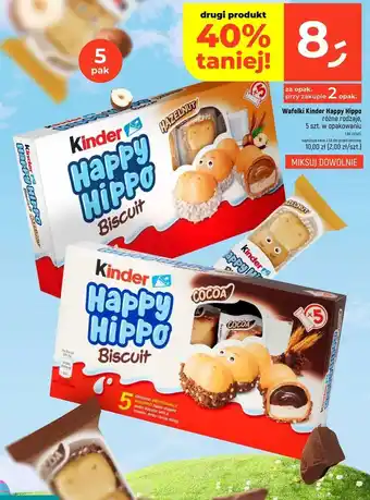 Dealz Batoniki croki orzechowe Kinder Happy Hippo oferta