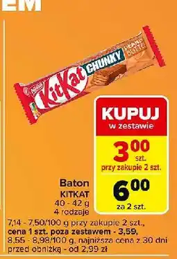 Carrefour Express Baton Kitkat Chunky Peanut Butter oferta