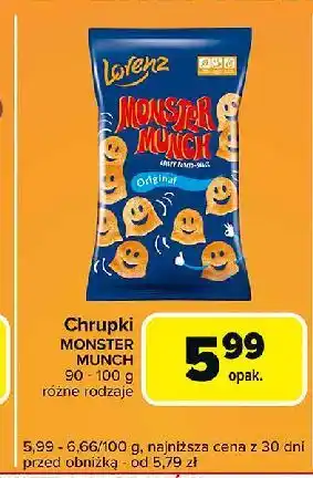 Carrefour Express Chrupki original Lorenz Monster Munch oferta