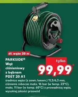 Kaufland Wąż na sprężone powietrze z bębnem 20 m Parkside oferta