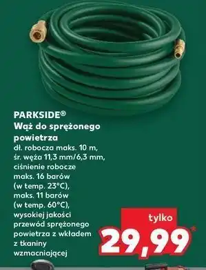 Kaufland Wąż na sprężone powietrze 10 m Parkside oferta