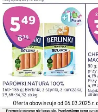 Stokrotka Optima Parówki Natura 100% Berliniki oferta