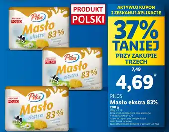 Lidl Masło ekstra 83% Pilos oferta