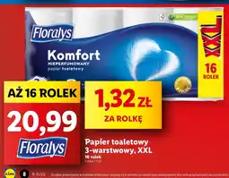 Lidl Papier toaletowy komfort Floralys oferta