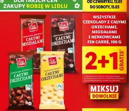 Lidl Czekolada gorzka z całymi migdałami Fin Carre oferta