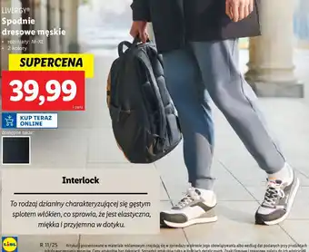 Lidl Spodnie dresowe męskie m-xl Livergy oferta