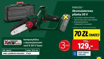 Lidl Pilarka ręczna 20 v Parkside oferta