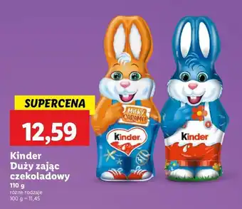 Lidl Zając wielkanocny milky caramel Kinder oferta