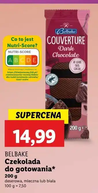 Lidl Czekolada do gotowania Belbake oferta