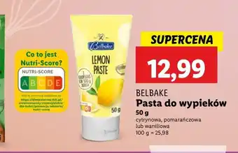 Lidl Pasta cytrynowa Belbake oferta