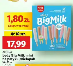 Lidl Lody mini Algida Big Milk oferta