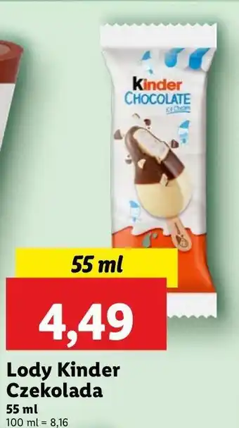 Lidl Lód Kinder Chocolate oferta