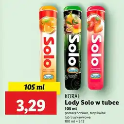 Lidl Lód truskawkowy Koral Solo oferta