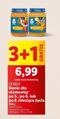 Lidl Obiadek spaghetti z kurczakiem Gerber oferta